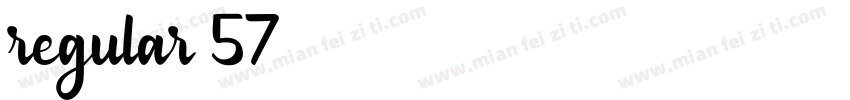 regular 57字体转换